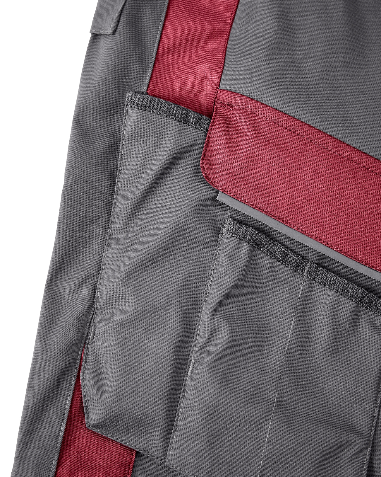 4PROTECT® Workwear Herren-Hose grau/rot