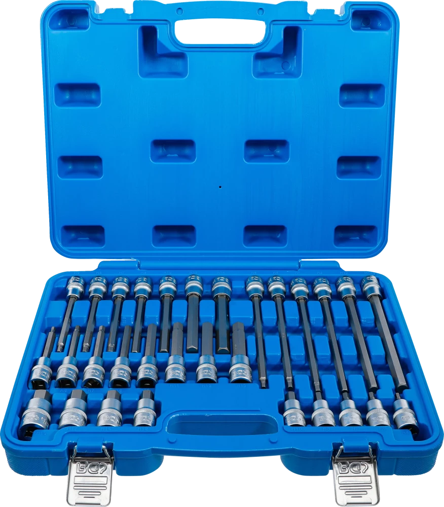 Bit-Einsatz-Satz, Antrieb Innenvierkant 12,5 mm (1/2"), Innensechskant, 30-tlg.