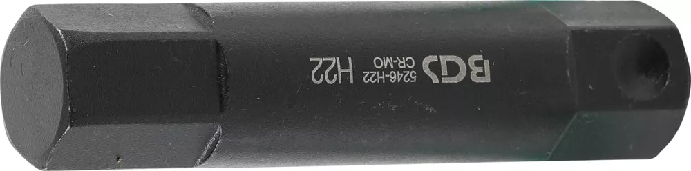Bit, Länge 100 mm, Antrieb Außensechskant 22 mm, Innensechskant 22 mm