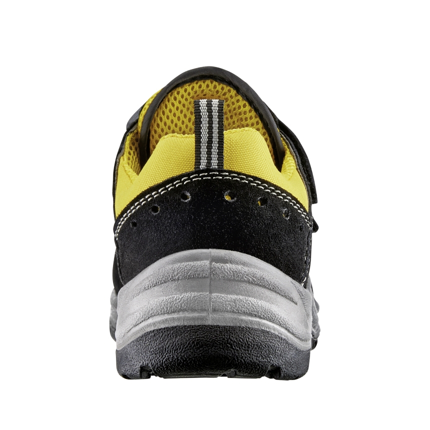 teXXor® S1-Sicherheitsklettsandalen ROMANS schwarz/gelb