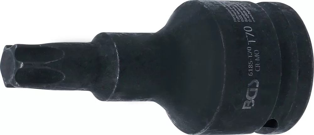 Kraft-Bit-Einsatz, Länge 100 mm, Antrieb Innenvierkant 20 mm (3/4"), T-Profil (für Torx) T70