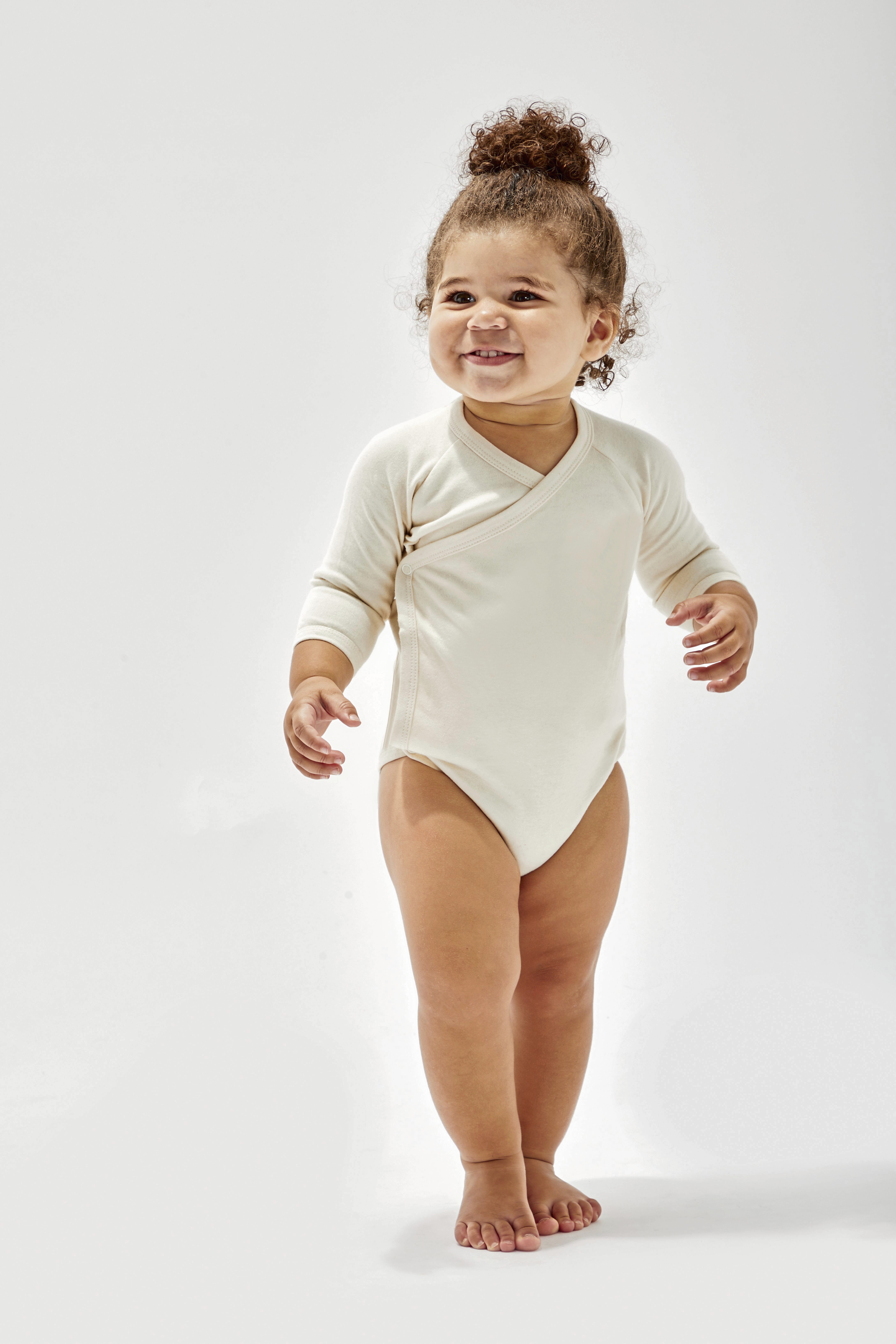 Baby Long Sleeve Kimono Bodysuit
