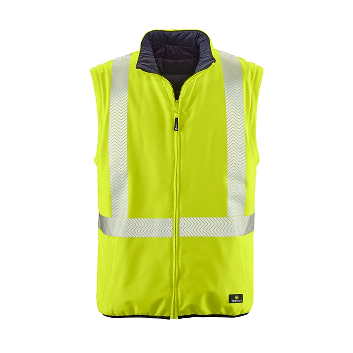 4PROTECT® Warnschutz-Softshellwendejacke RENO leuchtgelb/schwarz