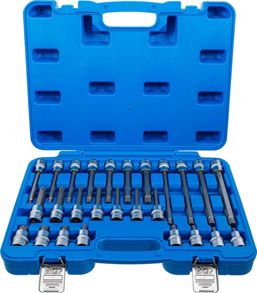 Bit-Einsatz-Satz, Antrieb Innenvierkant 12,5 mm (1/2"), Innenvielzahn (für XZN), 26-tlg.