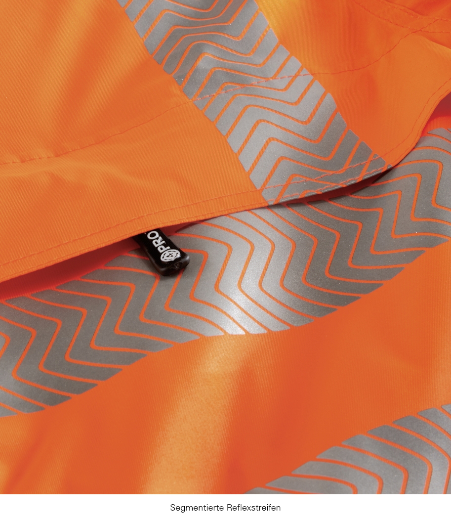 4PROTECT® Warn-Wetterschutz-Jacke TAMPA leuchtorange/grau