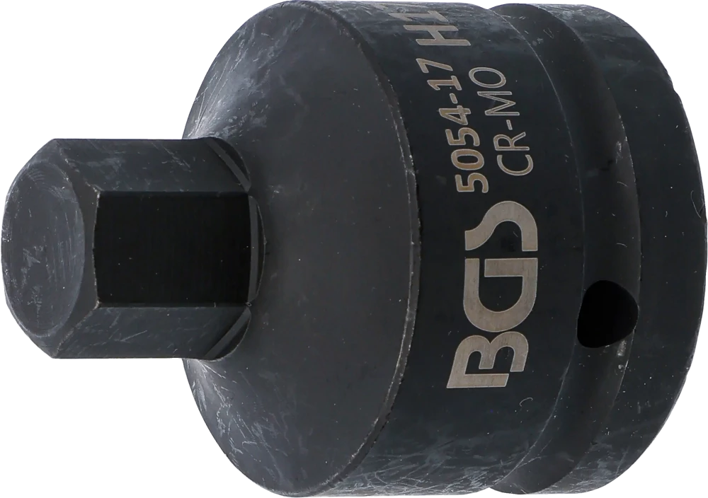 Kraft-Bit-Einsatz, Länge 55 mm, Antrieb Innenvierkant 20 mm (3/4"), Innensechskant 17 mm