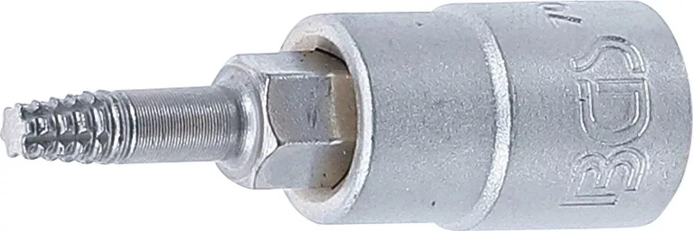Schraubenausdreher-Bit-Einsatz, Antrieb Innenvierkant 6,3 mm (1/4"), für defektes T-Profil (für Torx) T15