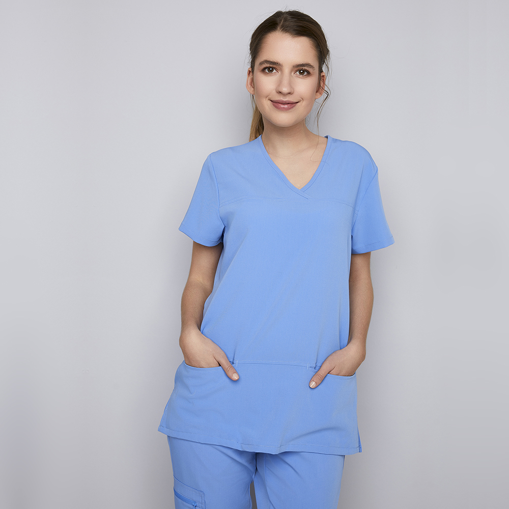 Damen Schlupfkasack, Slim Fit, light blue