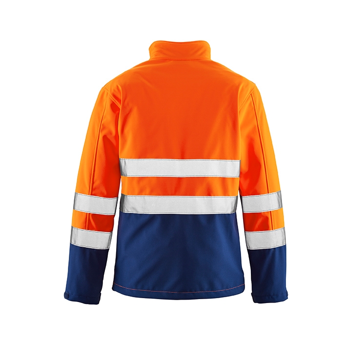 4PROTECT® Warnschutz-Softshelljacke PITTSBURGH leuchtorange/navy