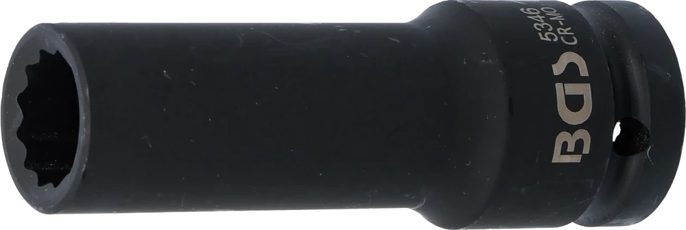 Kraft-Steckschlüssel-Einsatz Zwölfkant, tief, Antrieb Innenvierkant 20 mm (3/4"), SW 19 mm