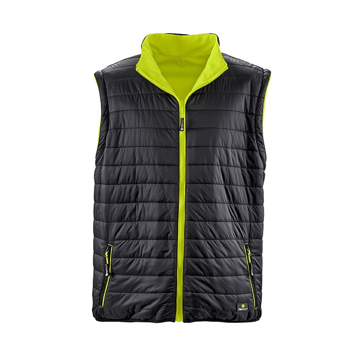 4PROTECT® Warnschutz-Softshellwendejacke RENO leuchtgelb/schwarz