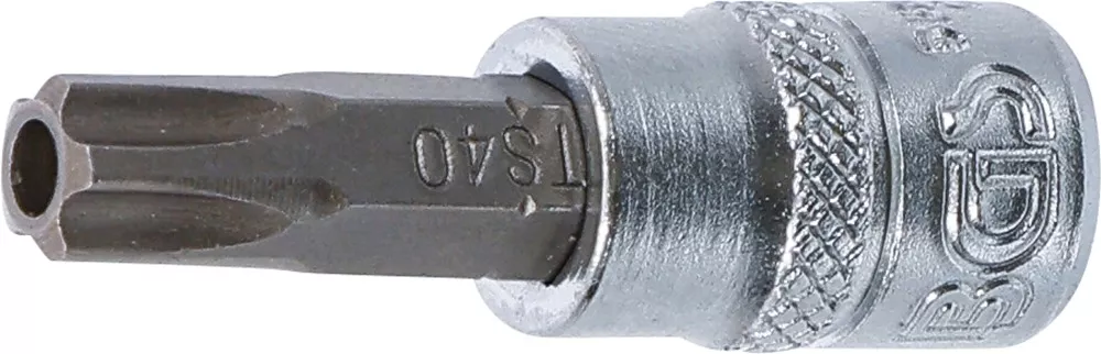 Bit-Einsatz, Antrieb Innenvierkant 6,3 mm (1/4"), TS-Profil (für Torx Plus) mit Bohrung TS40