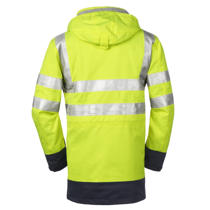 4PROTECT® Multinorm-Warn-Wetterschutz-Jacke EDMONTON leuchtgelb/navy