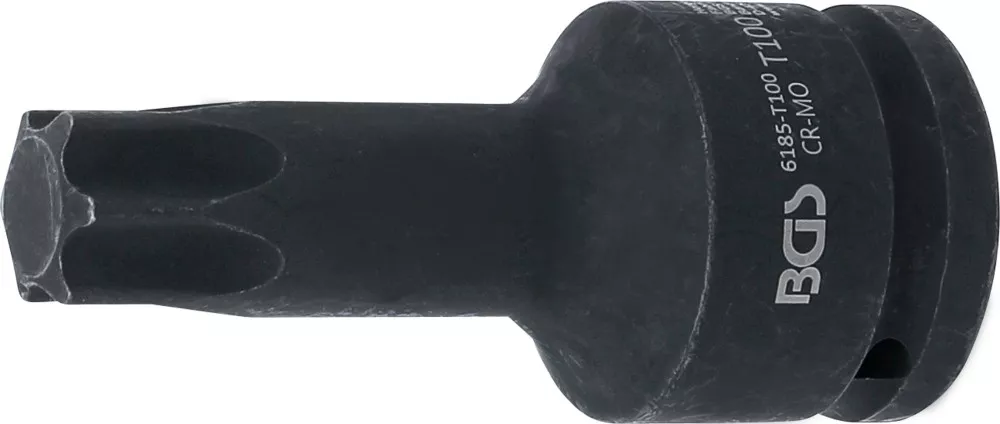 Kraft-Bit-Einsatz, Länge 100 mm, Antrieb Innenvierkant 20 mm (3/4"), T-Profil (für Torx) T100