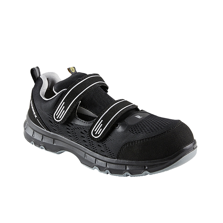 RUNNEX® S1PS ESD-Sicherheitsklettsandalen FlexStar schwarz/grau