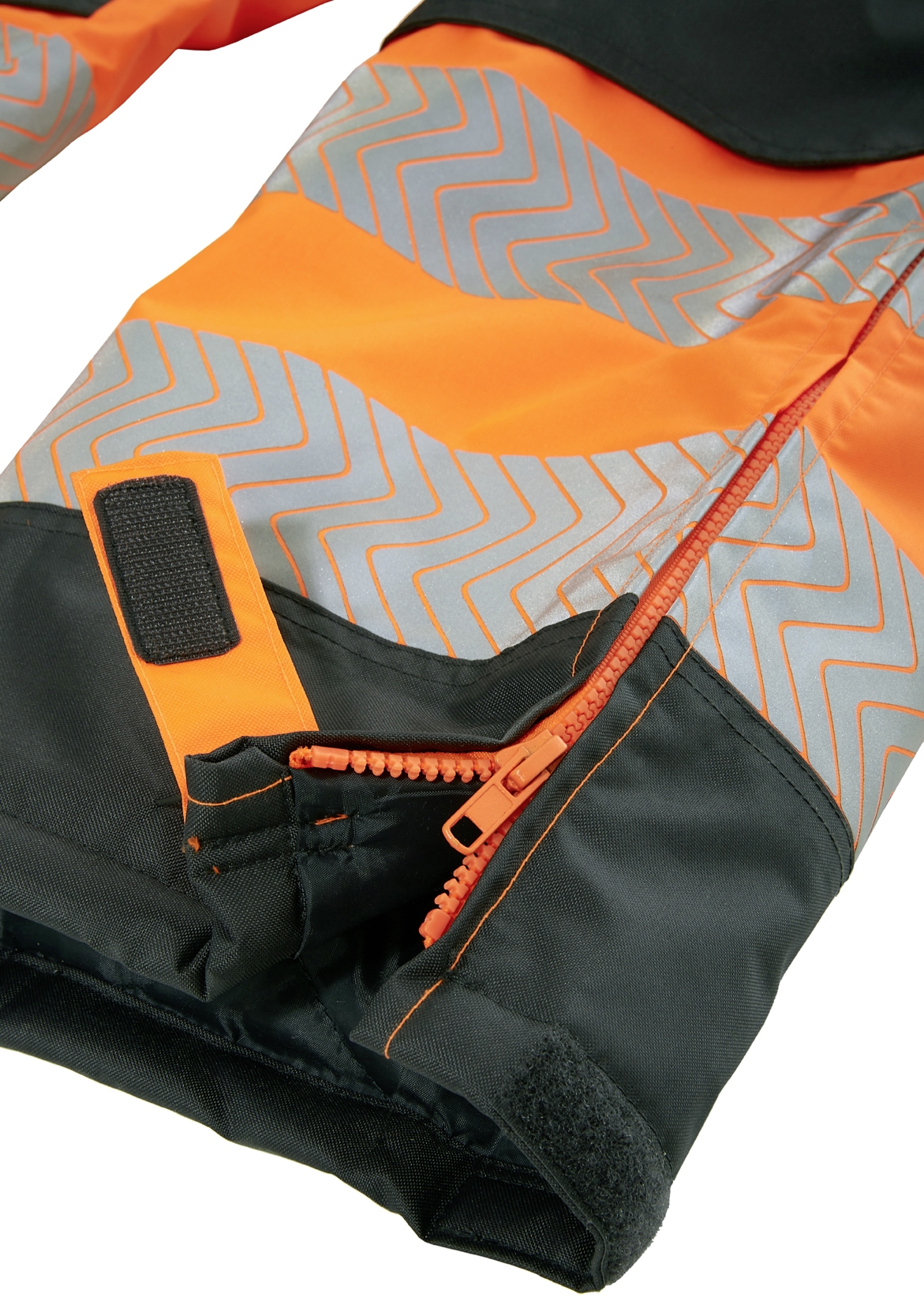 4PROTECT® Warn-Winter-Wetterschutz-Latzhose ATLANTA leuchtorange/grau
