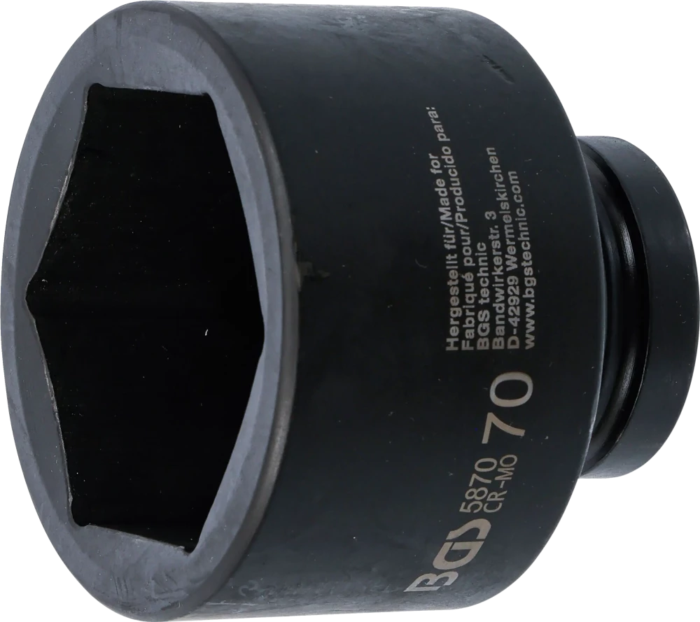 Kraft-Steckschlüssel-Einsatz Sechskant, Antrieb Innenvierkant 25 mm (1"), SW 70 mm