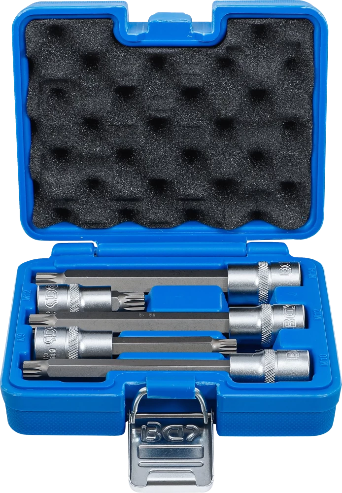 Bit-Einsatz-Satz, Antrieb Innenvierkant 12,5 mm (1/2"), Innenvielzahn (für XZN), 5-tlg.