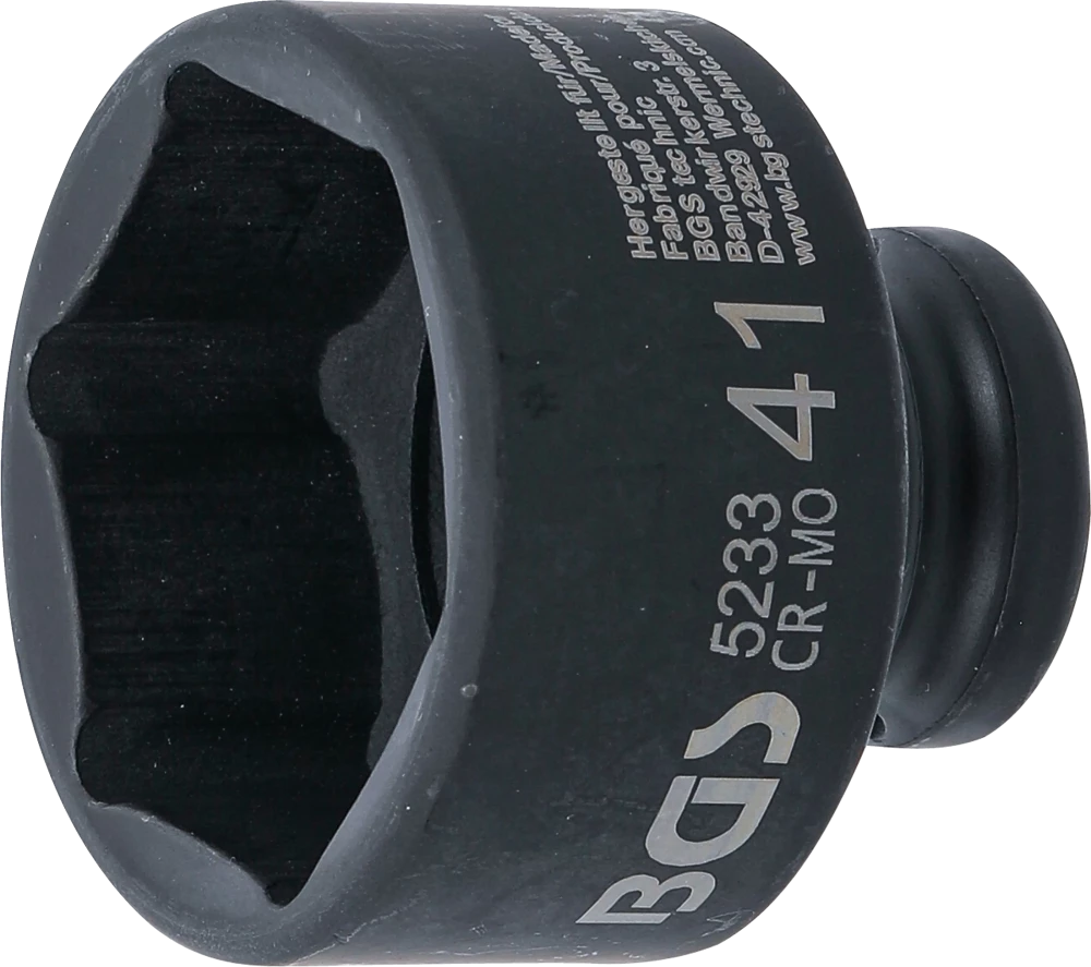 Kraft-Steckschlüssel-Einsatz Sechskant, Antrieb Innenvierkant 12,5 mm (1/2"), SW 41 mm