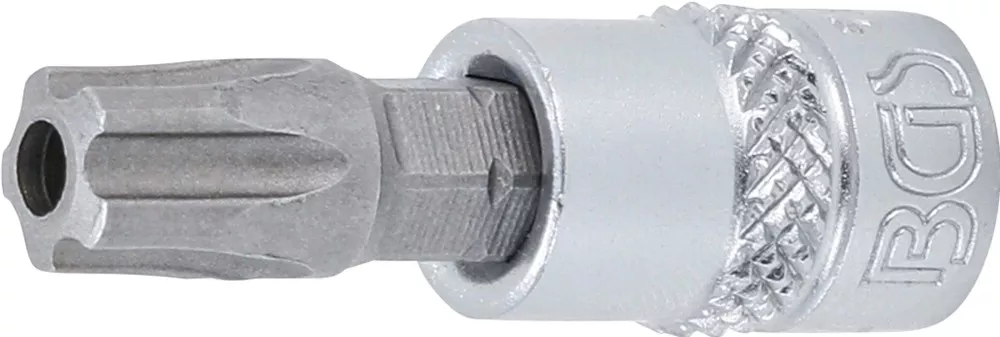 Bit-Einsatz, Antrieb Innenvierkant 6,3 mm (1/4"), TS-Profil (für Torx Plus) mit Bohrung TS45