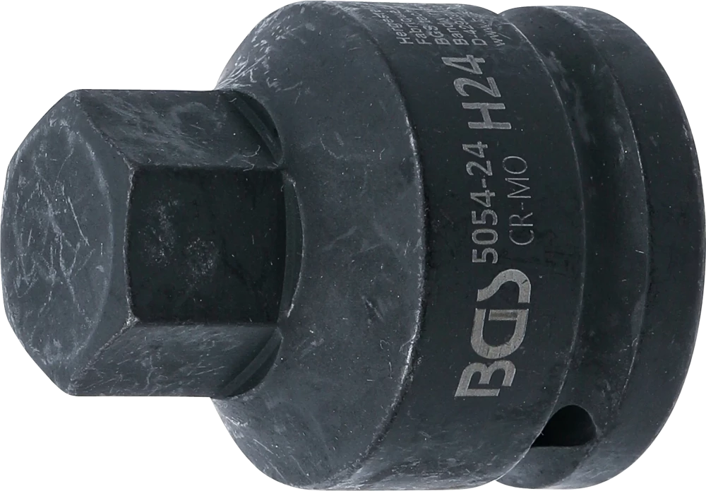Kraft-Bit-Einsatz, Länge 55 mm, Antrieb Innenvierkant 20 mm (3/4"), Innensechskant 24 mm