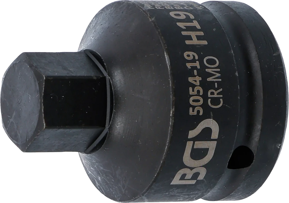 Kraft-Bit-Einsatz, Länge 55 mm, Antrieb Innenvierkant 20 mm (3/4"), Innensechskant 19 mm