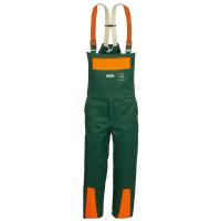 Schnittschutzlatzhose Grün/Orange Konifere