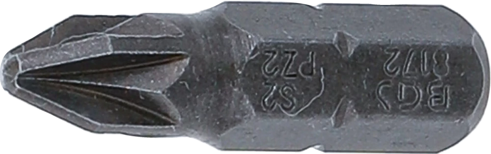 Bit, Länge 25 mm, Antrieb Außensechskant 6,3 mm (1/4"), Kreuzschlitz PZ2