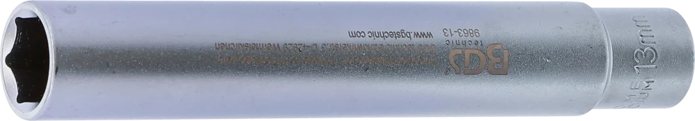 Steckschlüssel-Einsatz Sechskant, extra tief, Antrieb Innenvierkant 10 mm (3/8"), 13 mm