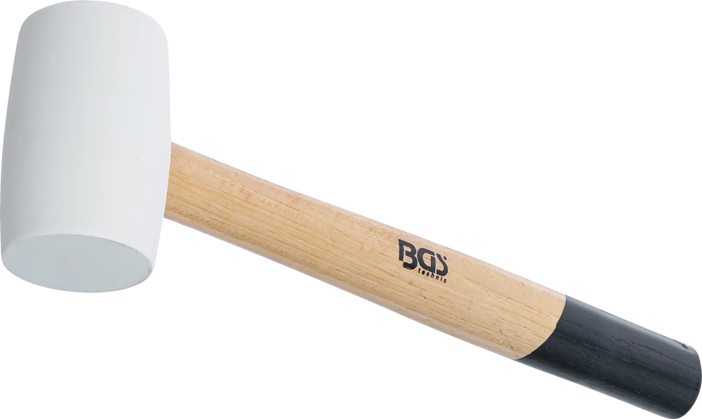 Gummihammer, Hickory-Stiel, weißer Kopf, Ø 48 mm, 250 g