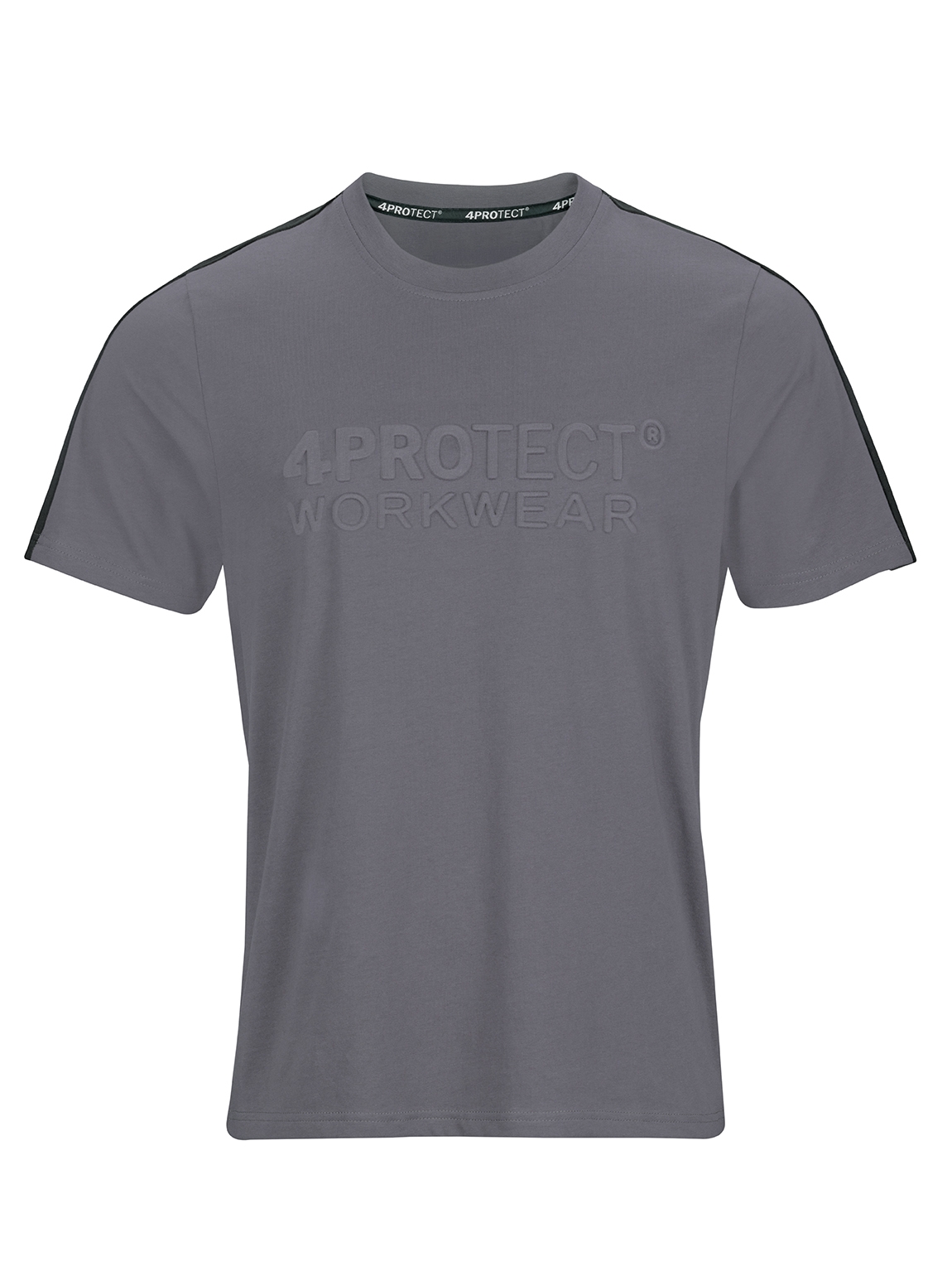 4PROTECT® Brand-T-Shirt grau/schwarz