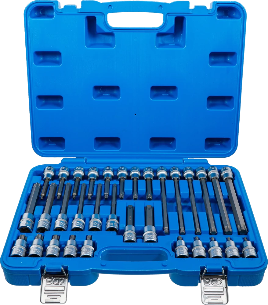 Bit-Einsatz-Satz, Antrieb Innenvierkant 12,5 mm (1/2"), T-Profil (für Torx), 32-tlg.