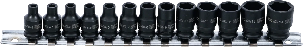 Kraft-Steckschlüssel-Einsatz-Satz Sechskant, Antrieb Innenvierkant 6,3 mm (1/4"), SW 4 - 14 mm, 13-tlg.