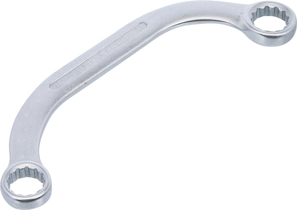 C-Form Doppel-Ringschlüssel Zwölfkant, SW 14 x 15 mm