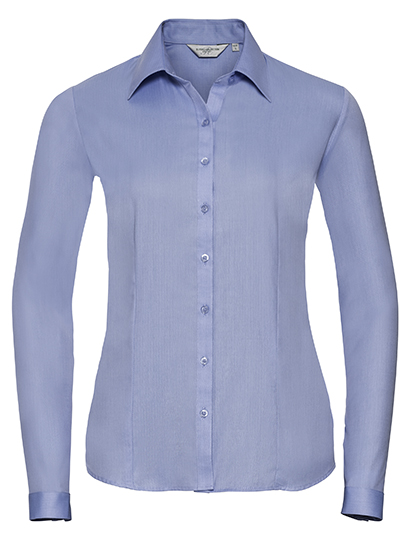 Bluse – Ladies' Long Sleeve Tailored Herringbone Shirt