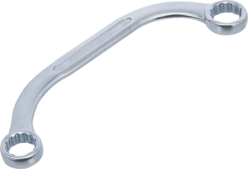 C-Form Doppel-Ringschlüssel Zwölfkant, SW 17 x 19 mm