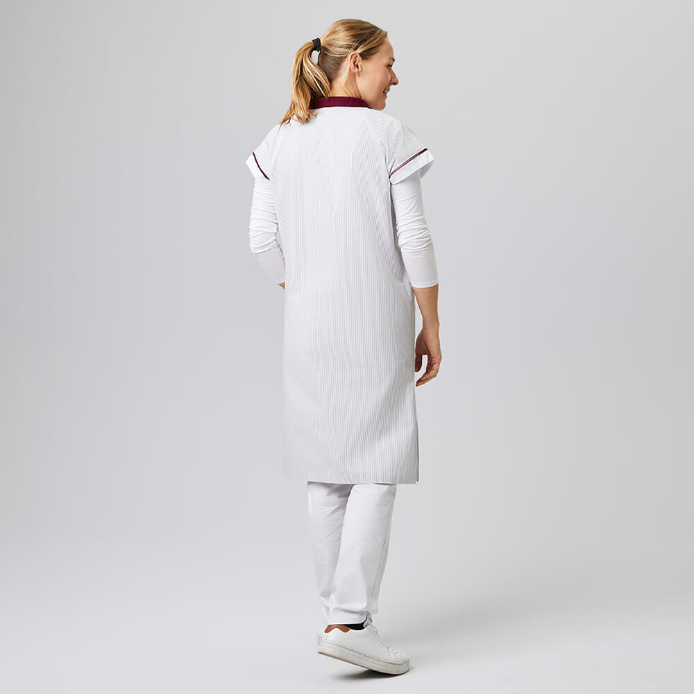 Damen Kittel, grau gestreift, Gr. M