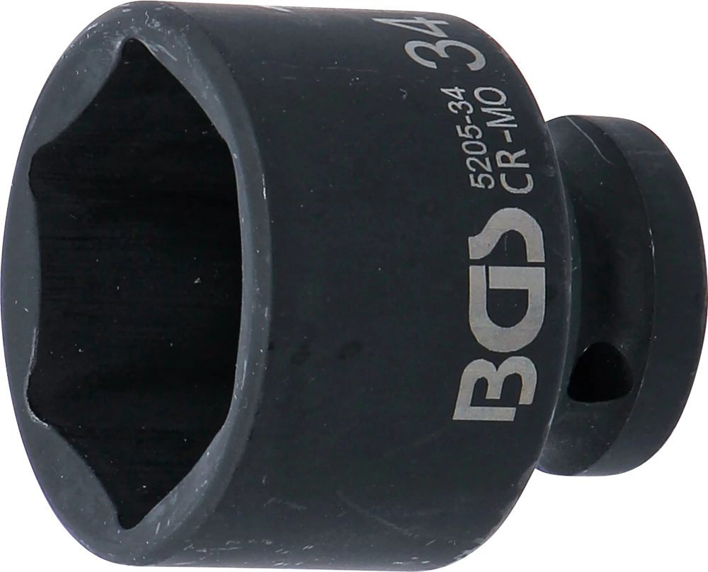 Kraft-Steckschlüssel-Einsatz Sechskant, Antrieb Innenvierkant 12,5 mm (1/2"), SW 34 mm