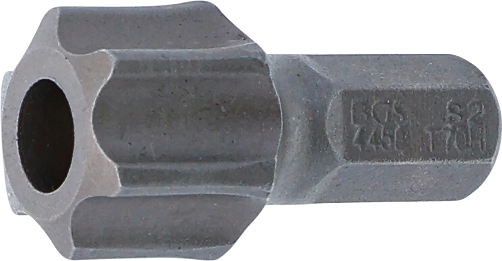 Bit, Länge 30 mm, Antrieb Außensechskant 8 mm (5/16"), T-Profil (für Torx) mit Bohrung T70