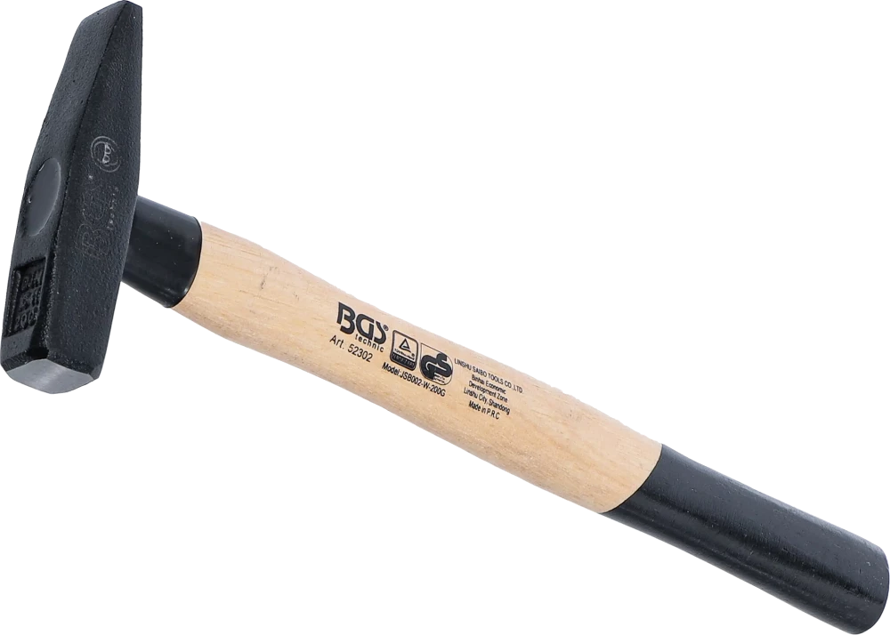 Schlosserhammer, Hickory-Stiel, DIN 1041, 200 g