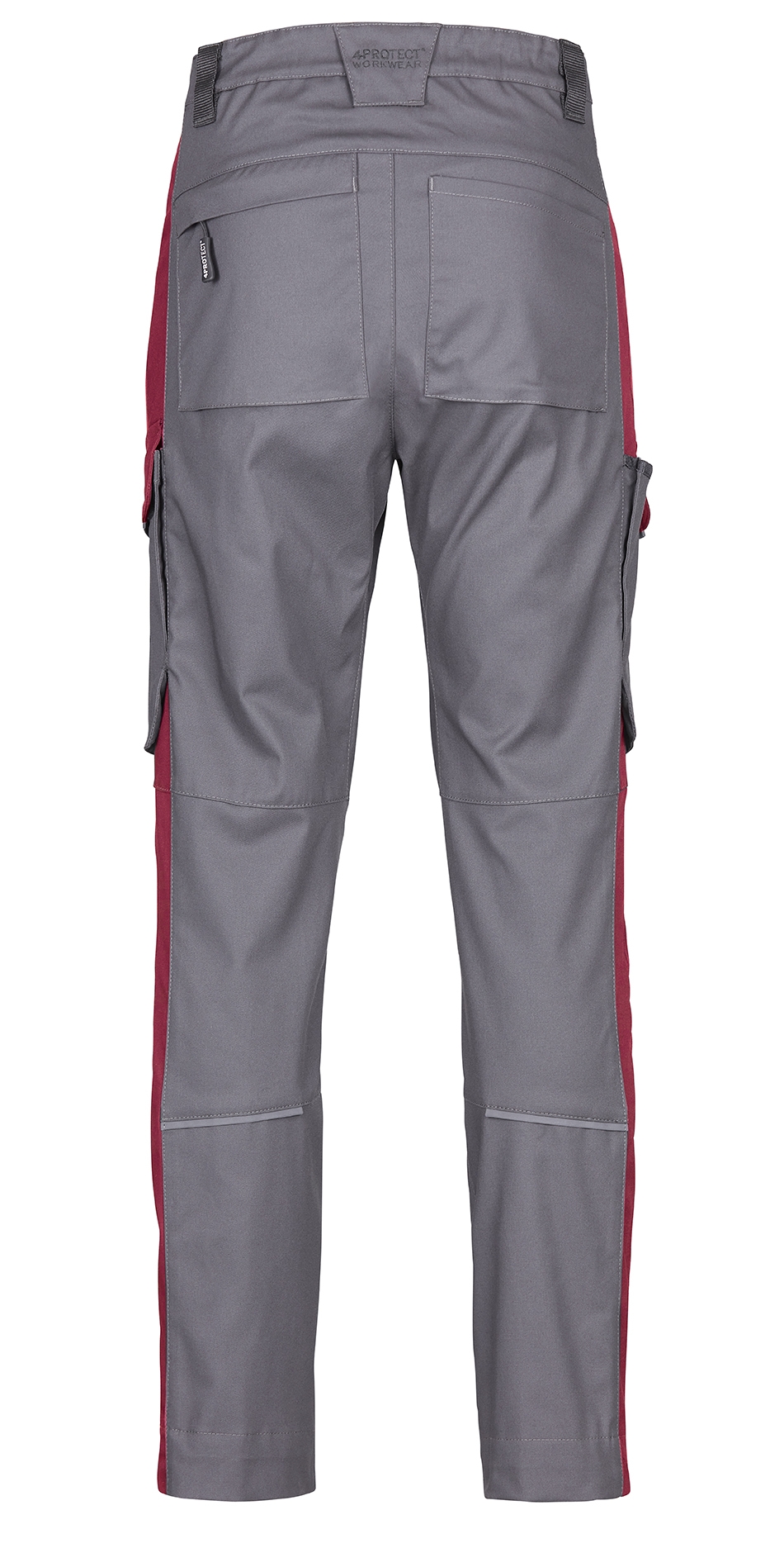 4PROTECT® Workwear Herren-Hose grau/rot