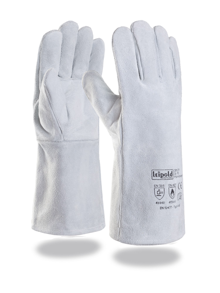 Schweißer | Rindkernspaltlederhandschuh | Größe 10 | Länge 35 cm