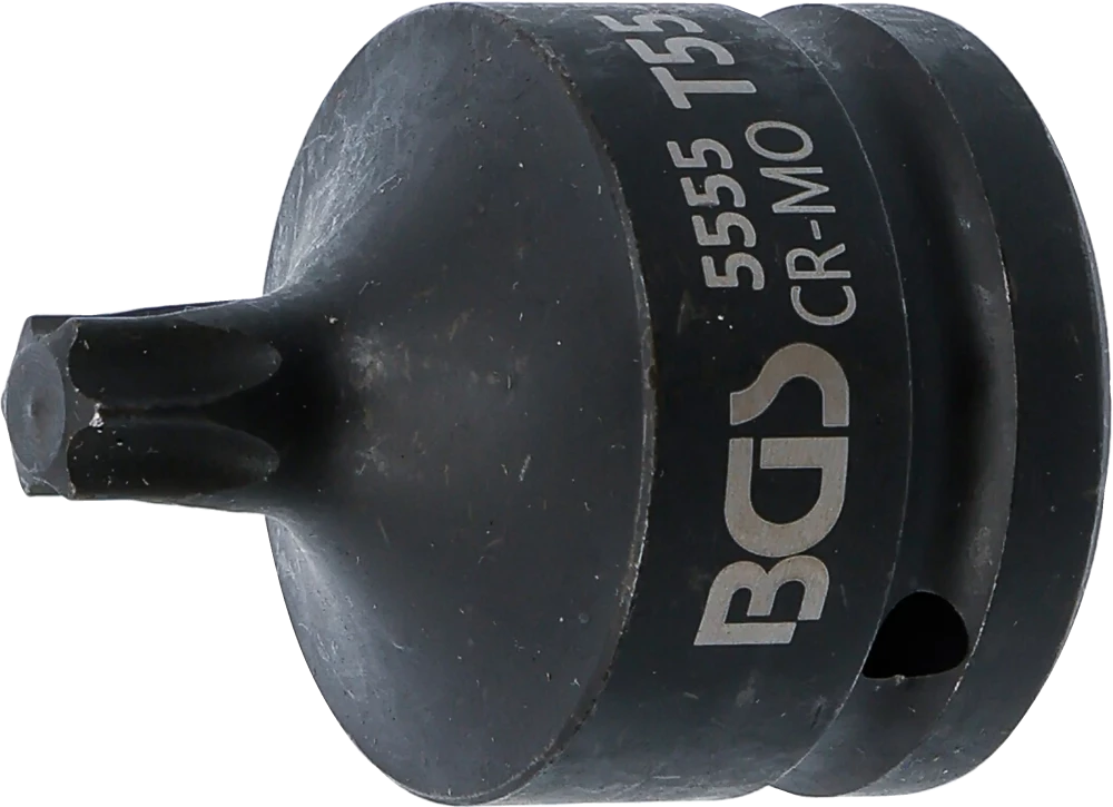 Kraft-Bit-Einsatz, Länge 60 mm, Antrieb Innenvierkant 20 mm (3/4"), T-Profil (für Torx) T55