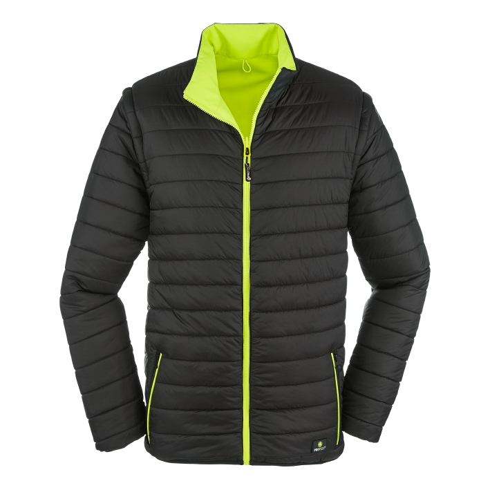4PROTECT® Warnschutz-Softshellwendejacke RENO leuchtgelb/schwarz