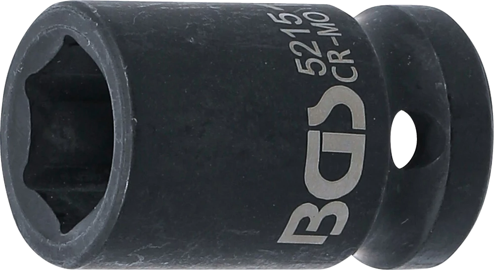 Kraft-Steckschlüssel-Einsatz Sechskant, Antrieb Innenvierkant 12,5 mm (1/2"), SW 15 mm