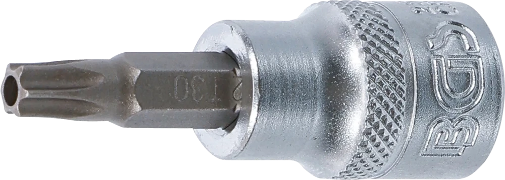 Bit-Einsatz, Antrieb Innenvierkant 10 mm (3/8"), T-Profil (für Torx) mit Bohrung T30