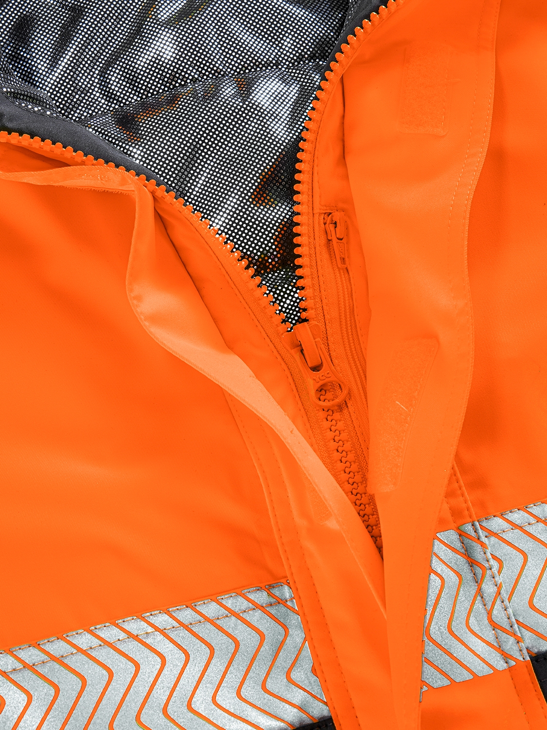 4PROTECT® Warn-Wetterschutz-Blouson NEWARK leuchtorange/grau