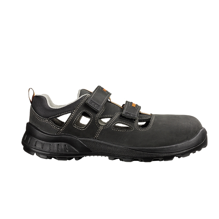 RUNNEX® S1-Sicherheitsklettsandalen TeamStar schwarz/orange