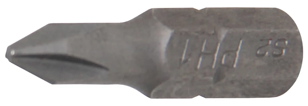 Bit, Länge 25 mm, Antrieb Außensechskant 6,3 mm (1/4"), Kreuzschlitz PH1