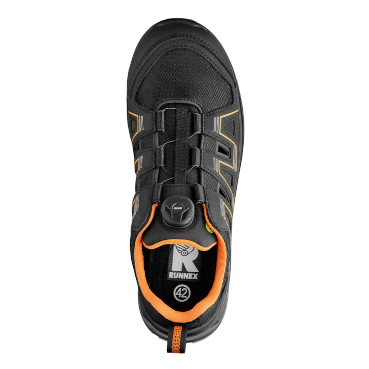 RUNNEX® S1PS ESD-Sicherheitssandalen atop ActionStar schwarz/orange